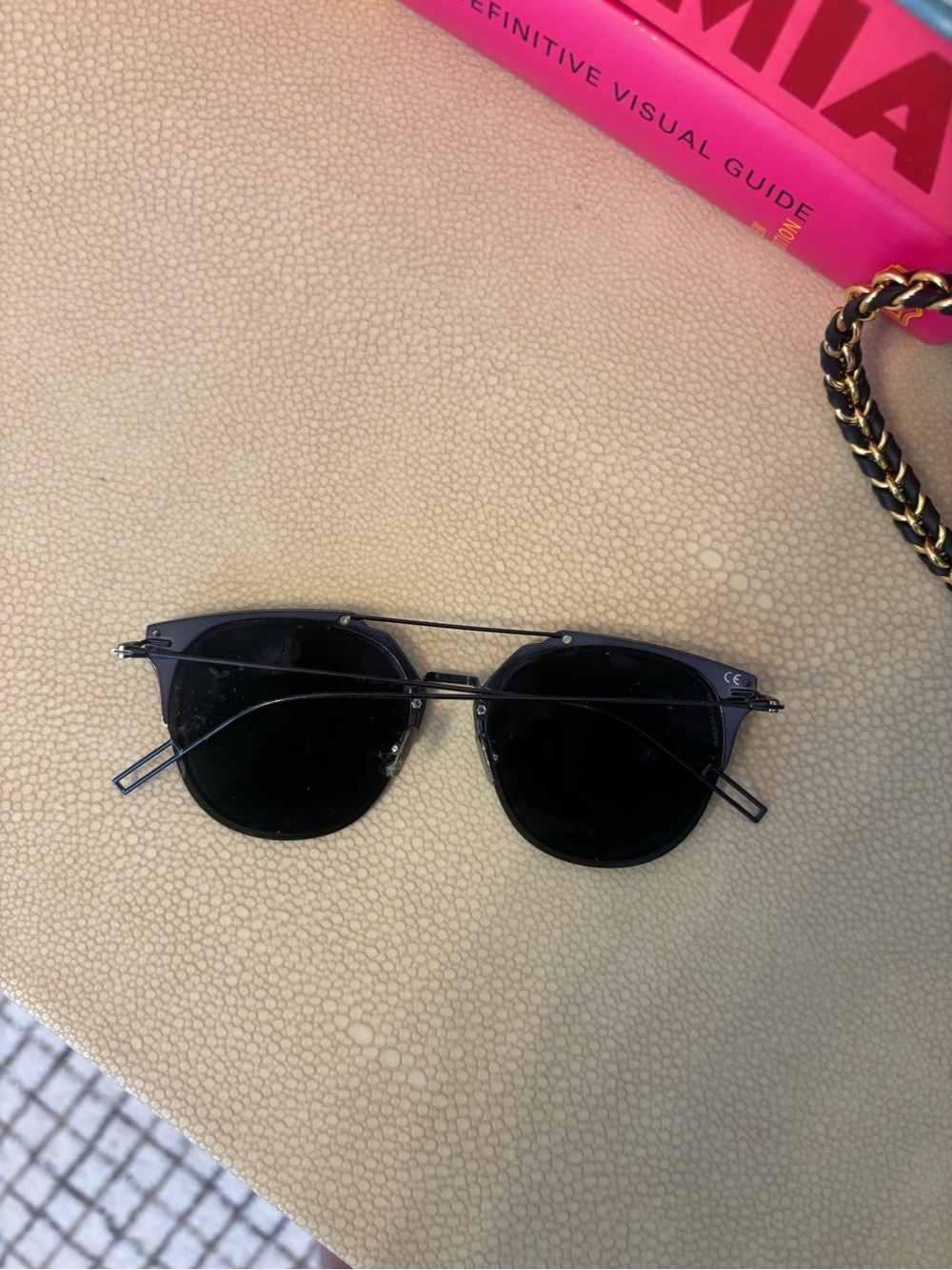 Dior Black Metal Rim Sunglasses